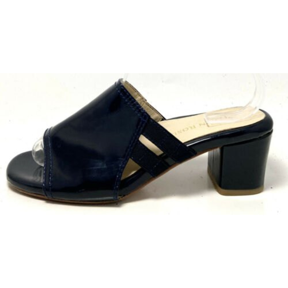Taryn Rose Rimba Blue Patent Leather Slide Sandal Size 7M